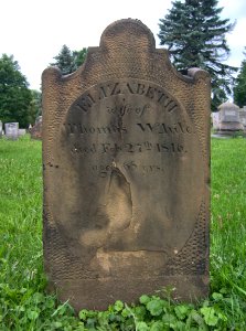 Elizabeth White Tombstone, Oak Spring Cemetery, 2015-06-27, 01