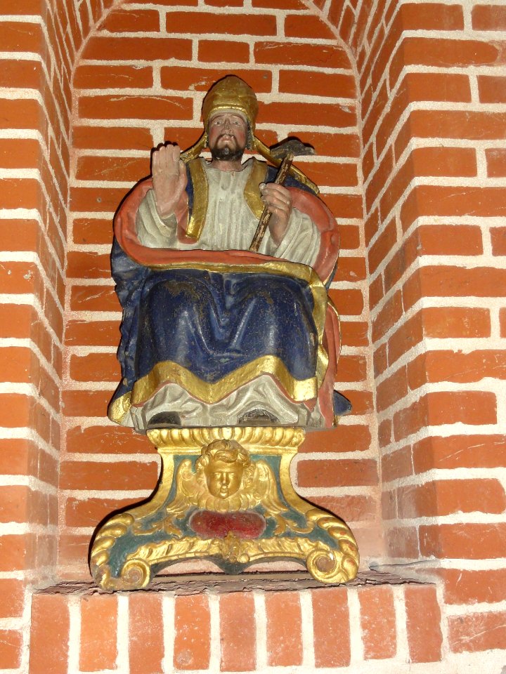 Effry (Aisne) église, statue St.Eloi