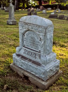 Elizabeth Zedel Monument, St. Paul’s Lutheran Cemetery (Mount Oliver), 2015-08-23, 01