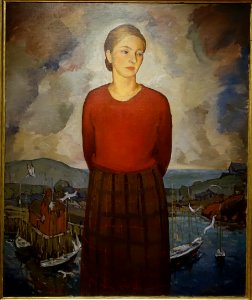 Ellie (Portrait of Eleanor Weber Hershey), by Samual Hershey, 1930, oil on canvas - Cape Ann Museum - Gloucester, MA - DSC01050