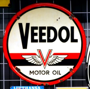 Enamel advertising sign, Veedol motor oil
