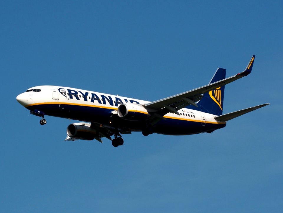 EI-EKA Ryanair Boeing 737-8AS(WL), landing at Frankfurt-Hahn Airport, ICAO=EDFH, IATA=HHN