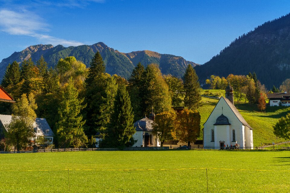 Alpine mountains landscape