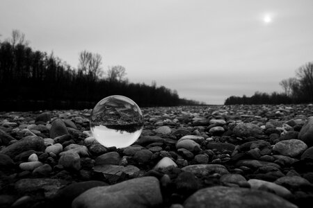 Landscape sky gray rock photo