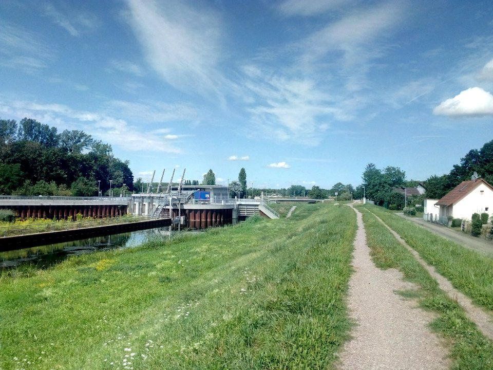 Polder Söllingen-Greffern, Acher, Acherschöpfwerk, Wehr Acher, Greffern