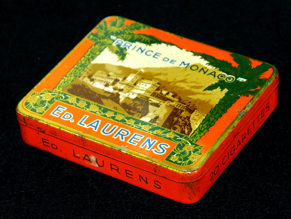 Prince de Monaco Ed Laurens cigaretten blikje, foto3