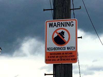 Posted neighborhood watch sign photo