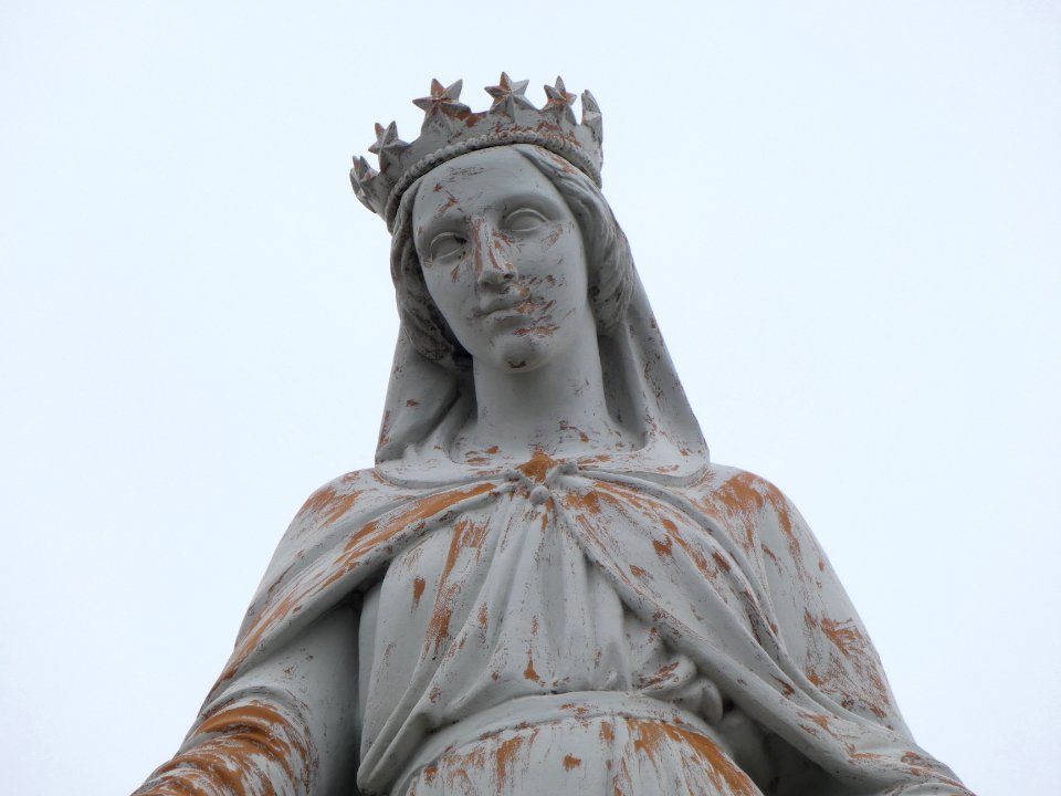 Pommiers (Rhône) - Chapelle Notre-Dame de Buisante - Vierge sommitale, buste