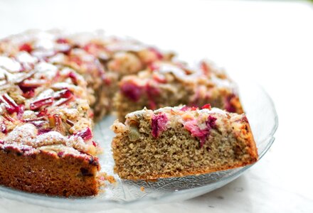 Cake pastries rhubarb