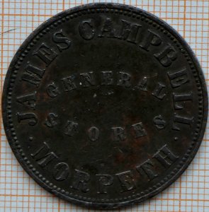 R70 Australian Penny Token, ND, Campbell, James - obverse photo