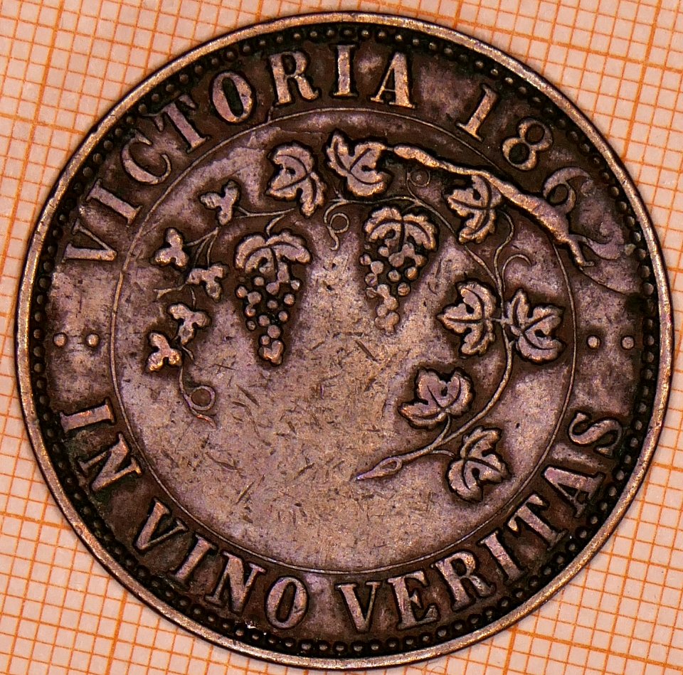 R515 Australian Penny Token, 1862, T. Stokes,100 Collins St. East, Melbourne - reverse