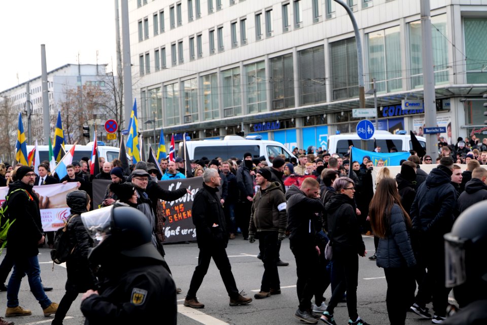 Pro fascist protest Dresden 2020-02-15 33