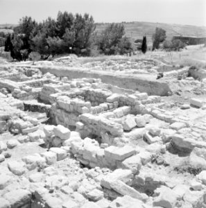 Ramat Rachel Archeologische resten van bouwwerken, Bestanddeelnr 255-3850