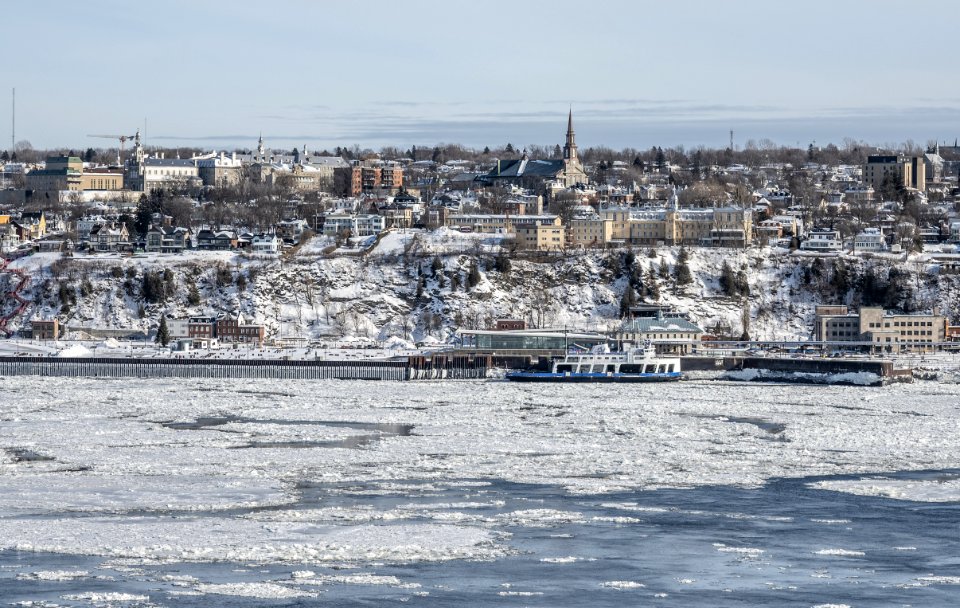 Panoramic view of Levis city, Quebec Canada