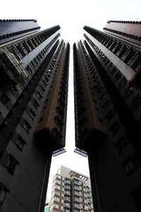 High rise building city sky photo