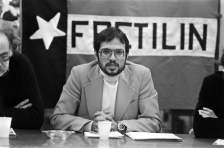 Persconferentie Fretilin-vertegenwoordiger Leonel Andrad in Amsterdam, Bestanddeelnr 929-4889
