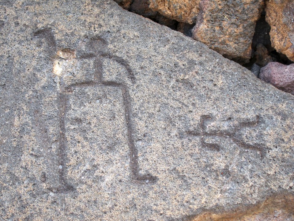 Petroglyphs in Puako Petroglyph Archaeological District 1378