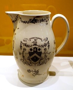 Pitcher with cabinetmaker's arms, made in England for the American market, 1795 - National Museum of American History - DSC00126