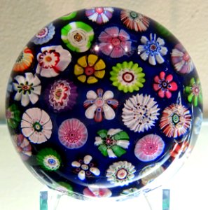 Paperweight by Cristallerie de Clichy, France, c. 1850, glass - Currier Museum of Art - Manchester, NH - DSC07854