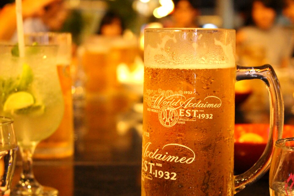 Beer drinking session liquor