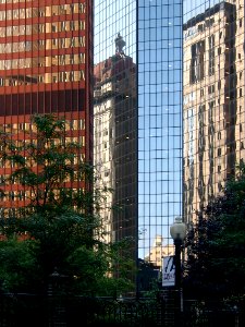 Pittsburgh Downtown 2019-08-07 Reflections in Two PNC Plaza 02 photo
