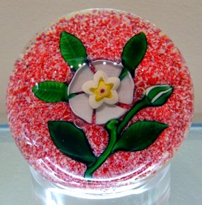 Paperweight by the New England Class Company, East Cambridge MA, c. 1850, glass - Currier Museum of Art - Manchester, NH - DSC08072