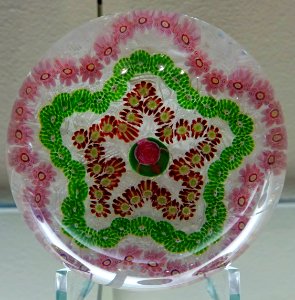 Paperweight by Cristallerie de Clichy, France, c. 1850, glass - Currier Museum of Art - Manchester, NH - DSC07722