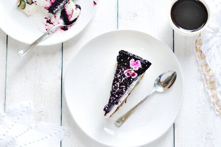 Pastries cheesecake blueberries