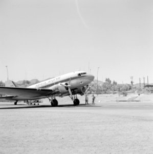 Personenvliegtuig van Arkia inland airlines op het vliegveld van Eilat, Bestanddeelnr 255-3589