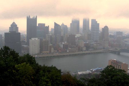 Pittsburgh Skyline in the Mist, 2015-09-12, 03