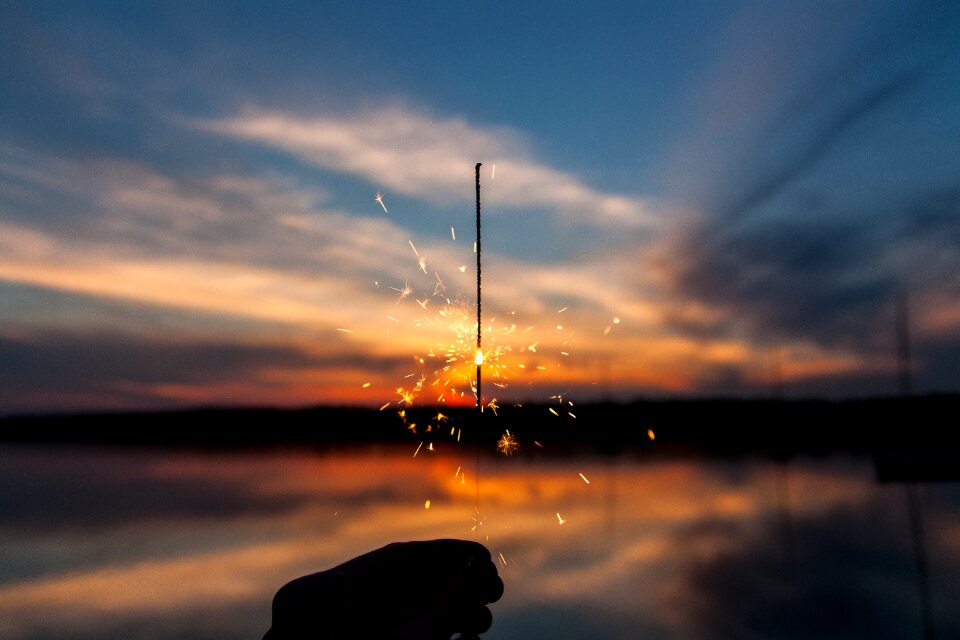 Flame sunset clouds