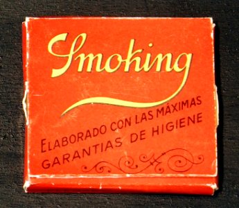 Papel de Arroz Smoking, Miquel y Costas&Misquel SA Barcelona (Cigarette rolling papers) red (back)