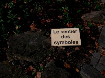 Oullins - Parc Chabrières-Arlès, plaque Le sentier des symboles