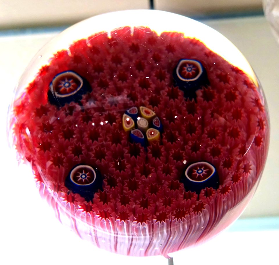 Paperweight by the New England Class Company, East Cambridge MA, c. 1850, glass - Currier Museum of Art - Manchester, NH - DSC08084