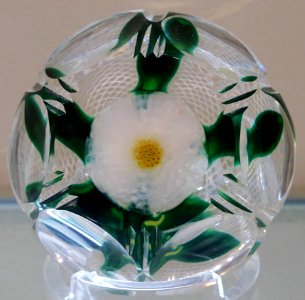 Paperweight by the New England Class Company, East Cambridge MA, c. 1850, glass - Currier Museum of Art - Manchester, NH - DSC08076