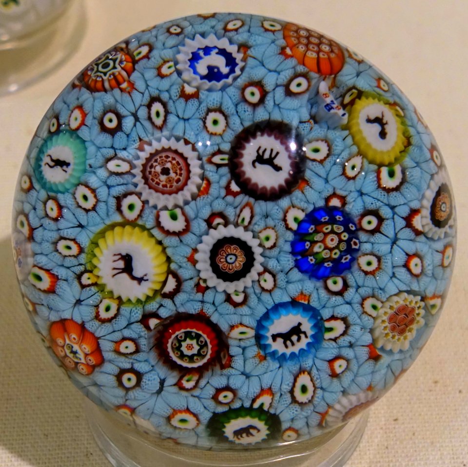 Paperweight by Cristallerie de Baccarat, France, c. 1850, glass - Currier Museum of Art - Manchester, NH - DSC07832