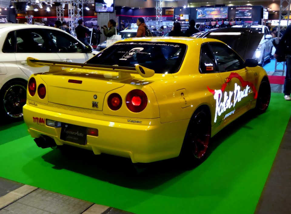 OSAKA AUTO MESSE 2015 (341) - Rocket Dancer GT-R BNR34 "Kiirobon"