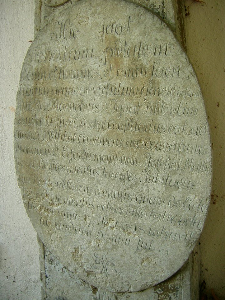 Ostenfriedhof Eichstätt -Grabstein Ignatz Pikl, Inschrift (4)