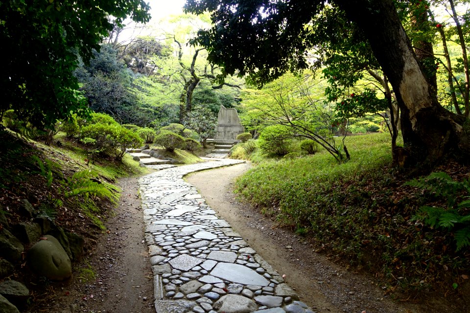 Path to the Koishikawa Arsenal Memorial - Koishikawa Korakuen - Tokyo, Japan - DSC06195