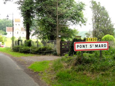 Pont-Saint-Mard (Aisne) city limit sign