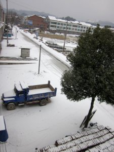 Picture of the Provincial Highway S311 in the town of Qingshanqiao of Ningxiang in January 2013, picture1
