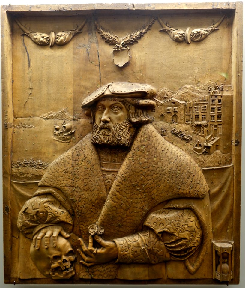 Portrait of a Merchant, by the Meister des Wolfgang Thenn, Augsburg, c. 1530, pear wood - Bode-Museum - DSC03359