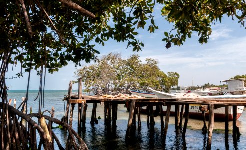 Pier of boats in Isla Margarita