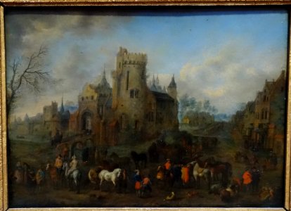 Pieter Gijsels, Horse Market, 17th C