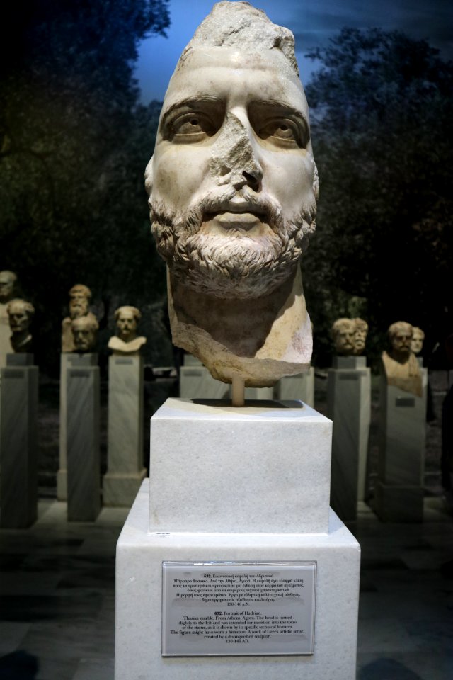 Portrait of Hadrian from Athens. A.D. 130-140