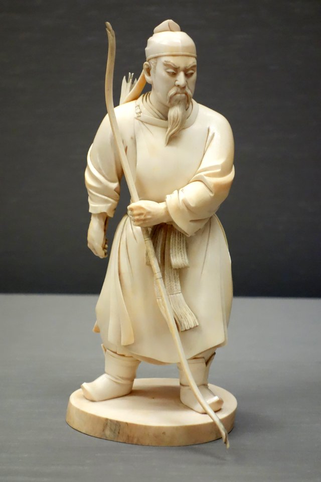 Portrait of Fujiwara no Kamatari by Shimamura Shunmei (1853-1896), 1892 World's Columbian Exposition, ivory - Tokyo National Museum - DSC05583