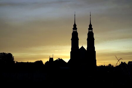 Towers church sunrise