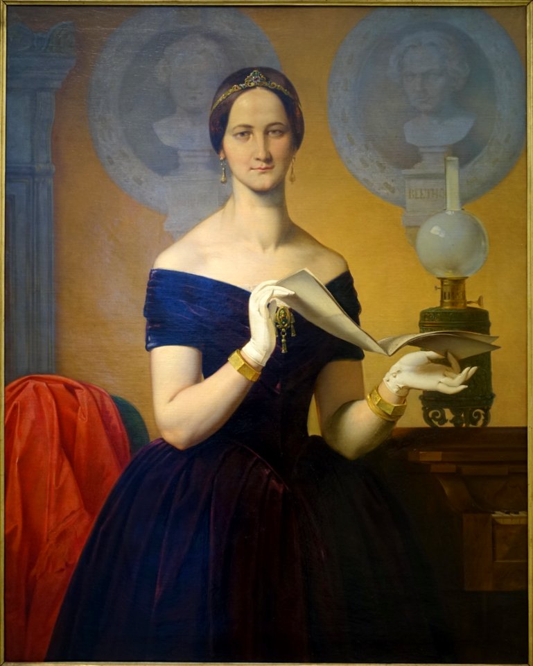 Portrait of the singer Caroline Hetzenecker, by Moritz von Schwind, 1848, oil on canvas - Germanisches Nationalmuseum - Nuremberg, Germany - DSC03523