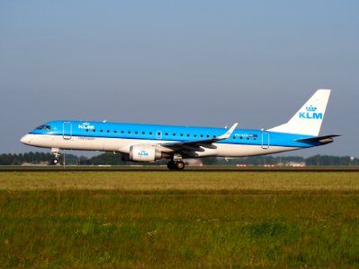 PH-EZV KLM Embraer 190 takeoff from Schiphol (AMS - EHAM), The Netherlands, 17may2014, pic-3 photo