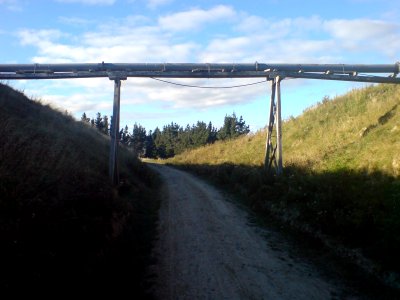 Pipe Bridge On Otago Rail Trail Sth Of Hyde